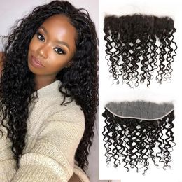 Closures SALE 13x4 Lace Frontal Closure Ear to Ear Lace Frontal Human Hair Brazilian Virgin Straight Curly Frontal Lace Closure Frontals Fr