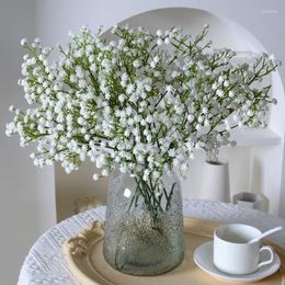 Decorative Flowers 10pcs Latex Baby's Breath Artificial Diy Bridal Bouquet Wedding Decoration Raod Leads Party Home Display Fake Gypsophila