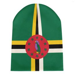 Berets Nation Dominica Flag Cool Country Knitted Hat For Men Women Boys Unisex Winter Autumn Beanie Cap Warm Bonnet