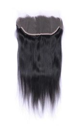 Straight Human Hair 13x4 Lace Frontal Closure Pre Plucked Natural Hairline Closures7546390
