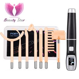 High Frequency Massager Electrotherapy Wand Glass Remove wrinkles Inflammation Acne Skin Spa Beauty Machine 231229