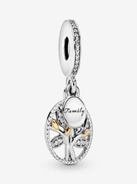 100 925 Sterling Silver Sparkling Family Tree Dangle Charms Fit Original European Charm Bracelet Fashion Women Wedding Engagement5352585