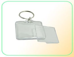 Wholes Cheap Blank Acrylic Square Po Keychains Insert 1503903915039039 Po Keyrings 1000PCSLOT 1315894