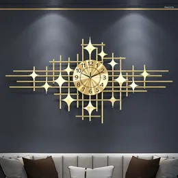 Wall Clocks Designer Long Big Size Clock Unique Gold Bedrooms Fashion Upscale Watch Personalized 2024 Reloj De Pared Home Decor