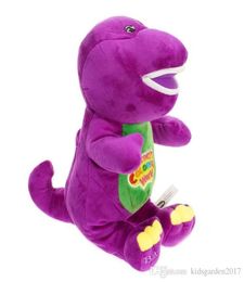 New Barney The Dinosaur 28cm Sing I LOVE YOU song Purple Plush Soft Toy Doll8418052