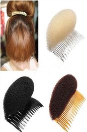 1 PCS Hair Styler Volume Bouffant Beehive Shaper Roller Bumpits Bump Foam On Clear Comb Xmas Accessories5185127