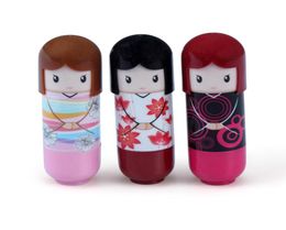 Cute Doll Pattern Travel Portable Lip Balm Lovely Cute Baby Girl Lip Care Lipstick6670875