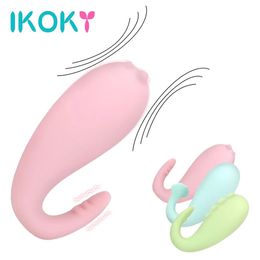 Vibrators Ikoky 8 Frequency Monster Pub Vibrator Wireless Remote Control Gspot Massage Sex Toys For Women Silicone App Bluetooth Y19061202