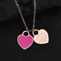 womens gold chain love necklace designer jewelry women charm moissanite double heart pendants channel cjewelers clover necklaces crystal stones jewellery