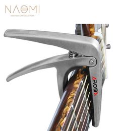 NAOMI Aroma AC01 Guitar Capo Aroma Premium Metal Capo Acoustic Electric Guitar Trigger StyleSilver Colour Guitar Accessories6542005