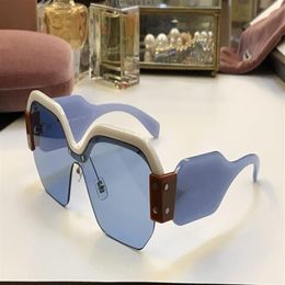 New SMU 09S sunglasses female fashion design square half frame sunglasses cool style and trend UV400 Womens summer UV glasses273Q