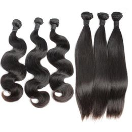 Wefts Body Wave Hair Bundles Brazilian Virgin Remy Human Hair Weaves Unprocessed Straight Extensions Weft Amazing Bellahair