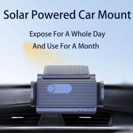 Solar Powered Car Phone Holder With Adjustable Smart Electric Vehicle Air Outlet