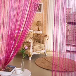 Curtain 100x200cm Flash Door String Sparkling Tassel Silver Thread Cortinas Curtains For Windows And Home Decoration