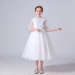 Girl Dresses Kids For Girls Clothes Half-sleeve Lace Party Costume Children Elegant Princess Wedding Dress3 10 12 Years Vestido