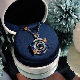 High-end Luxurious Ball Lady Necklace Party gathering Ruby red noble Necklace circular Superior quality Every dog ha2037