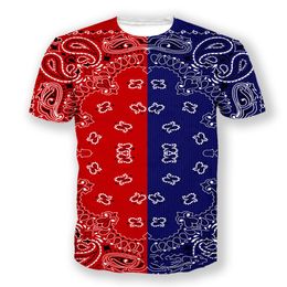 Hip Hop Sportwear Punk Casual Autumn Men Cool Print The Avatar The Blood Gang Bandana 3d T-shirt 003