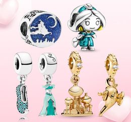 925 Sterling Silver Latin Princess Dress Dangle Charm European Beads with Original Box Fit Chain Bracelet Charms Jewellery DIY Making1004677