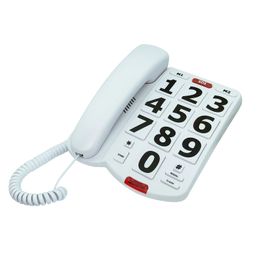 Big Button Telephone for Seniors Corded Single Line Easy to Read Desk Landline Phone for Visually Hearing Impaired Old People 240102