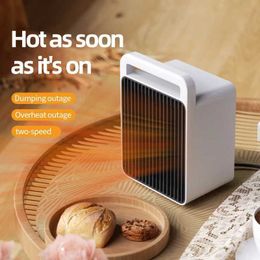 Home Heaters 600/900W Electric Heater Fan Two Adjustable Levels Portable Office Household Desktop For Winter Fast Heating No Light Low Noise J240102