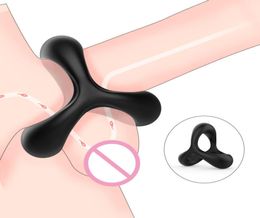 Drop Soft Silicone Penis Toys sexy Adult Dildo Cock Ring for Male penis extender and viberator Beauty Items2726644