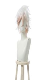 Danganronpa DanganRonpa Nagito Komaeda Cosplay Wigs Gradient Curly Short Hair4461539