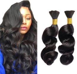 Hair Bulk For Braiding Indian Hair Loose Wave Style 300g Human Braids Curly1315435