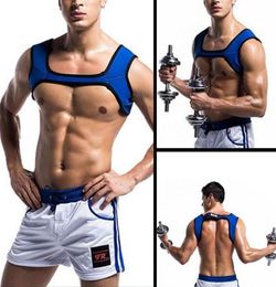 Whole Man Neoprene Fit Sports Shoulder Strap Strong Muscle Chest Harness Top2897168