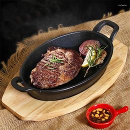 Pans Barbecue Tray Pan Fried Seafood Baking Spanish Plate Frying Wok Korean Cast Iron Round Steak