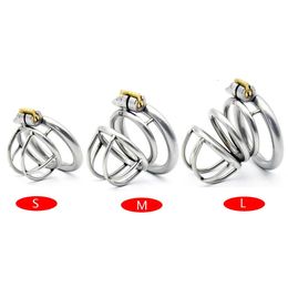 CHASTE BIRD Male 304 Stainless Steel Cock Cage Penis Belt Magic Lock Adult Game Metal Chastity Device Sex Toys BDSM A231 240102