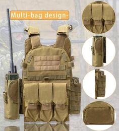 600D oxford Tactical Vest Mens Hunting Vest Field Battle Airsoft Molle Waistcoat Combat Assault Plate Carrier8406551