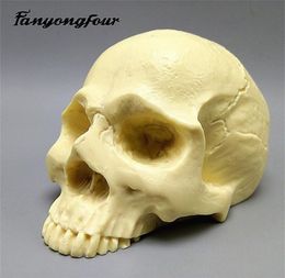 Skull Silicone Mould Fondant Cake Mould Resin Gypsum Chocolate Candle Candy Mould T2005249577131