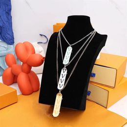 New high quality Skate Pendant Necklace letter men's and women's fashion street hip hop rap Necklace231Z