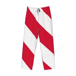 Men's Sleepwear Poland Flag 3D Casual Pajama Pants Drawstring Pockets Sleep Bottoms 2024 Male Printed Loose Straight Trousers