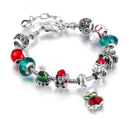 Luxury style bracelet Big hole bead bracelet christmas gift bracelet bangle oil drip beads53192142699324