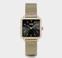 High Quality Square Small Simple Dial Watches Dress Luxury Women Quartz Movement Clock Female Lady Vintage Military Analog All the Crime Cute Wristwatch Gifts