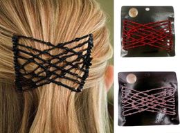 Vintage Flower Bead Stretchy Hair Combs Double Magic Slide Metal Comb Clip Hairpins for Women Hair Accessories Gift 96132791