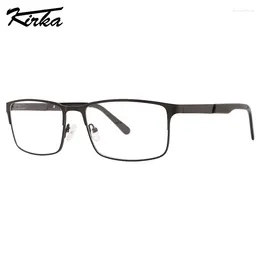 Sunglasses Frames Kirka Male Eyewear Flat Rectangle MaColors Stainless Steel Front Metal Prescription Optical Glasses For Men MM1041
