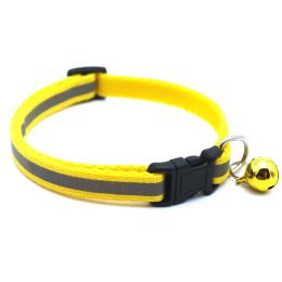 12 Colours Nylon Reflective Dog Collar Leashes For Small Dogs Cat Puppy Necklace with Bell Pet Supplies 12 LL