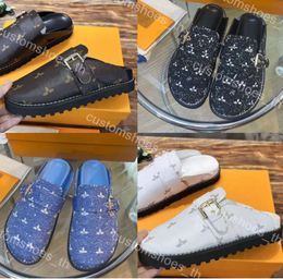 2024 Luxury Designer Cosy Comfort Clog Sandals Women Men Fur Leather Mules Slippers Platform Flip Flops Fashion Summer Easy Sandal Calfskin 35-45
