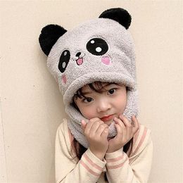 Scarves Toddler Kids Baby Boy Girl Winter Warm Plush Scarf Hats Earflap Beanie Hat Cap Cute Bear 2021 Design Sky2338