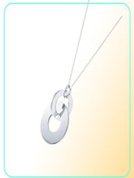Original 925 Sterling Silver Fashion Horseshoe Ring Interlocking Style Elegant Trend DIY Necklace Pendant Jewellery Gift4998234
