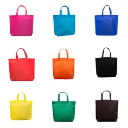 Shopping Bags Non-woven Fabric Bag Large Capacity Handbag Waterproof Folding Eco-friendly Storage Pure Color 32 38/36 45cm