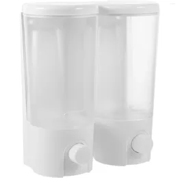 Liquid Soap Dispenser Wall Mounted Shampoo Press And Conditioner For Shower Plastic Dry Women