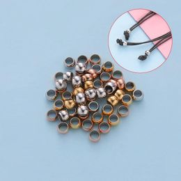 Bracelets Fnixtar 200pcs 3*4mm Stainless Steel Beads European Ball Metal Big Hole Spacer Beads for Jewellery Making Diy Bracelet Necklace