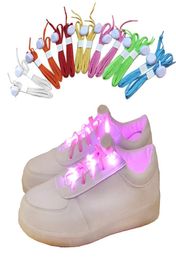 LED Flashing Lighted Up Shoelaces Nylon Hip Hop Shoelaces Lighting Flash Light Up Sports Skating LED Shoe Laces Shoelaces ArmLeg 6667322