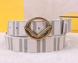 Genuine Leather Belt For Men Width 38cm Fashion Designer Belts Mens Gold Buckle Full Letter Waistband Cintura Ceintures Women F B8171961
