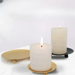 Candle Holders Mini Gold Iron Candlestick Creative Minimalist Geometric Plate Romantic Cup Dining Table Decoration
