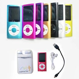 Players MP3 MP4 Player Slim 4TH 1.8"LCD screen 4G 8G storage builtin momery Video Radio FM Player Support 16GB 32GB Micro SD TF Card Mp4