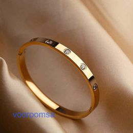 Car tires's popular Luxury Designer bracelet Korean Light Diamond Set Titanium Steel Bracelet Instagram Couple High end Design Elegant and With Original Box